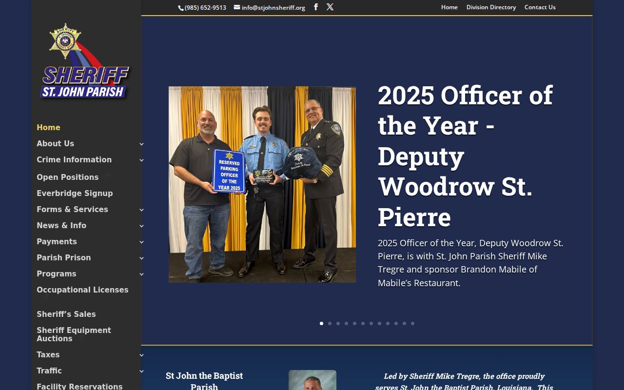 St. John the Baptist Parish Sheriff criminal record services