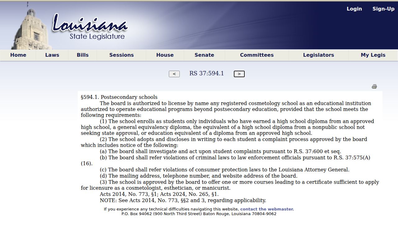 Louisiana expungement law relevant to Reserve criminal records